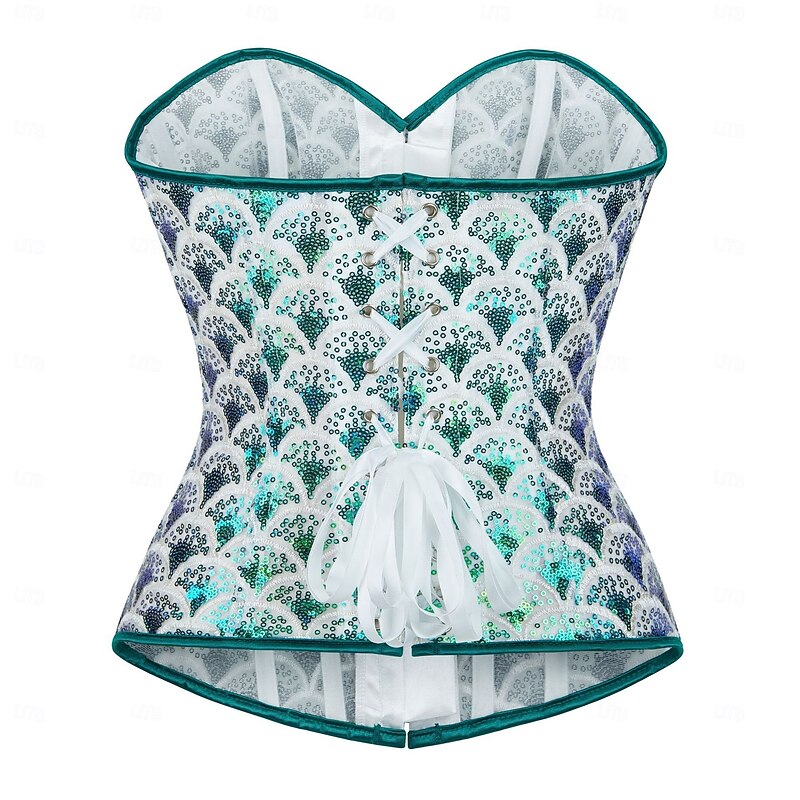 Rococo Overbust Corset Masquerade Overbust Corset Cosplay Jacquard Tummy Control Push Up Jacquard Fancy Dress Women's Royal Masquerade Party Carnival of Venice Adults' Corset3