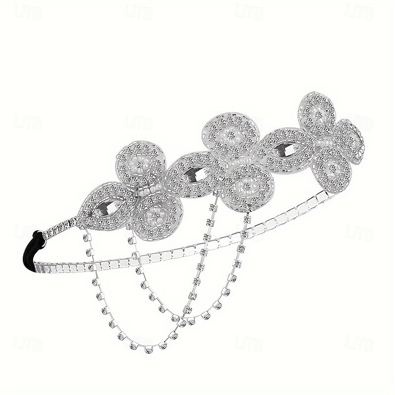 1920s The Great Gatsby Flapper Headband The Great Gatsby Retro Sparkling Glitter Crystal / Rhinestone Collarless Fancy Dress Women's Halloween Carnival Masquerade Party Masquerade Festival Adults'4