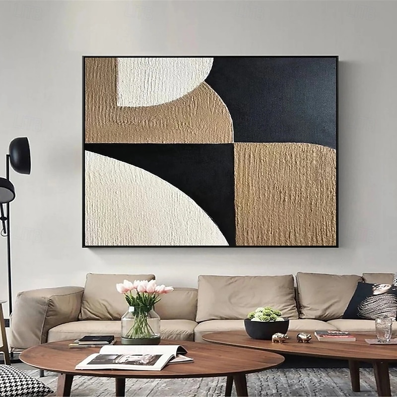 Large abstract oil painting hand painted Brown Black abstract oil painting handmade pattle knife textured painting modern office art for  living room wall decor artwork for paintings wall paintings