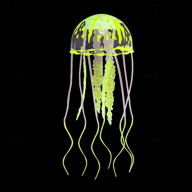 1Pcs Artificial Vivid Jellyfish Silicone Fish Tank Decoration Aquarium Decoration Fish Tank Simulation Coral Plant Decoration4