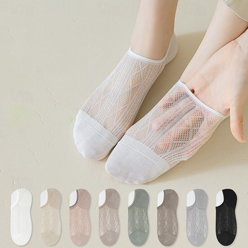 1 Pair of Breathable Summer Casual Sports Mesh Ankle Socks For Men Women Thin, Breathable, Hollow Out Design For Maximum Comfort Performance3