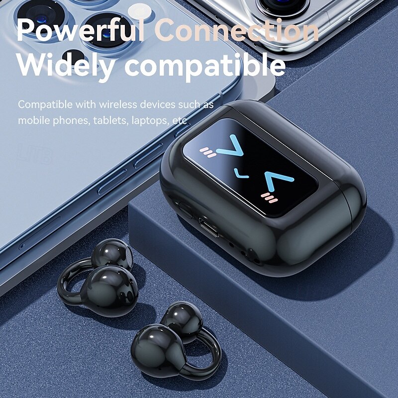 M100 True Wireless Headphones TWS Earbuds Ear Clip Bluetooth 5.3 Ergonomic Design Stereo Surround Sound for Fitness Gym Workout Camping / Hiking Travel Entertainment2