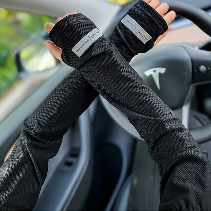 Ice Sleeves Men's Sun Protection Sleeves Summer Outdoor Anti-ultraviolet Loose Sleeves Driving Arm Sleeves4