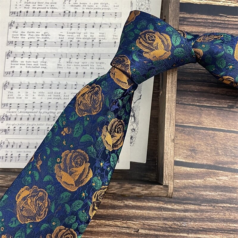 Men's Neckties Sexy Flower / Plants Wedding Party Daily Wear3
