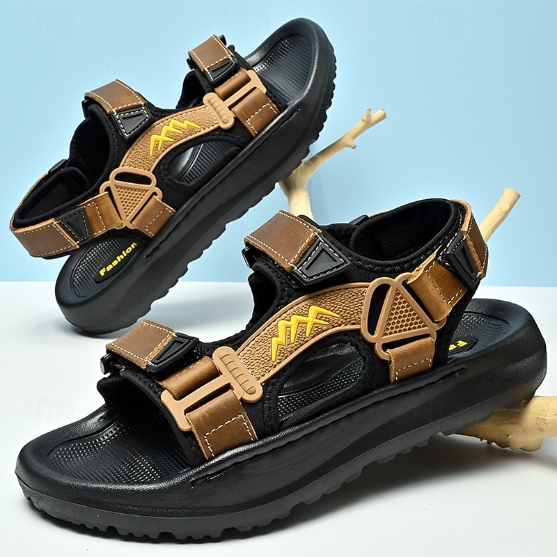 Men's Black Sporty Sandals with Adjustable Straps and Sturdy Sole – Versatile Footwear for Hiking, Walking and Casual Wear4