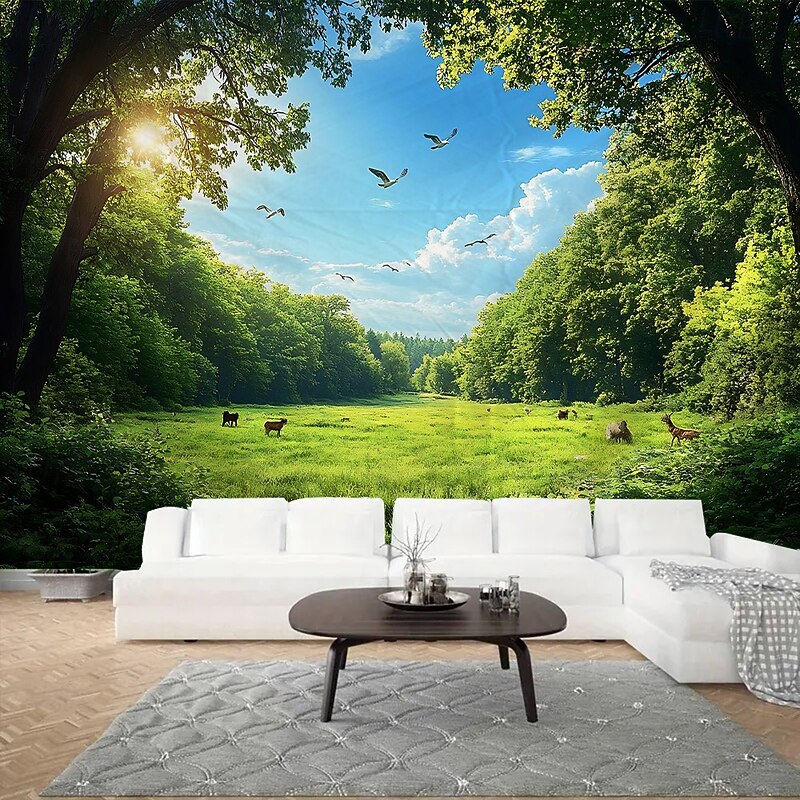 Natural Scenery Hanging Tapestry Wall Art Large Tapestry Mural Decor Photograph Backdrop Blanket Curtain Home Bedroom Living Room Decoration2