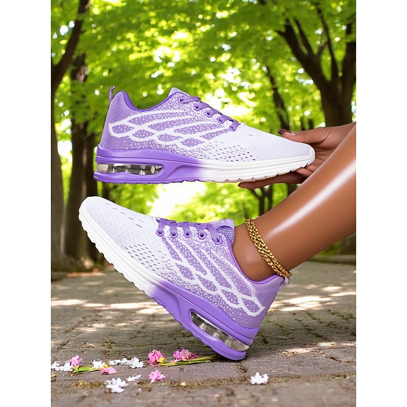 Women's Knit Running Shoes – Breathable Air Cushion Sneakers for Daily Walks, Gym Workouts, and Outdoor Sports3