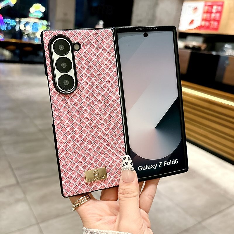 Phone Case For Samsung Galaxy Z Fold 7 Z Fold 6 Z Fold 5 Z Fold 4 Z Fold 3 Back Cover Shockproof Retro TPU PU Leather4