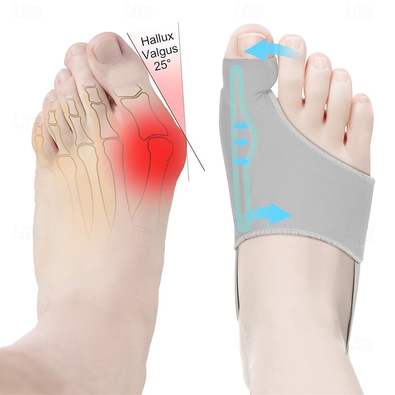 2Pcs Bunion Corrector for Women Men Big Toe Straightener Bunions Correction Women Men Bunion Splint Bunion Pads for Bunions Relief Hallux Valgus Pain Relief Comfortable Breathable for Day Night