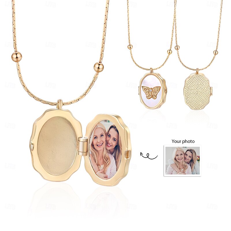 Open And Close Album Necklace Customized Photo Collection Mother And Daughter/Couple/Friend/Bestie Exclusive Memory Mother's Day Valentine's Day Christmas Birthday Gift For Mother Wife Girlfriend4