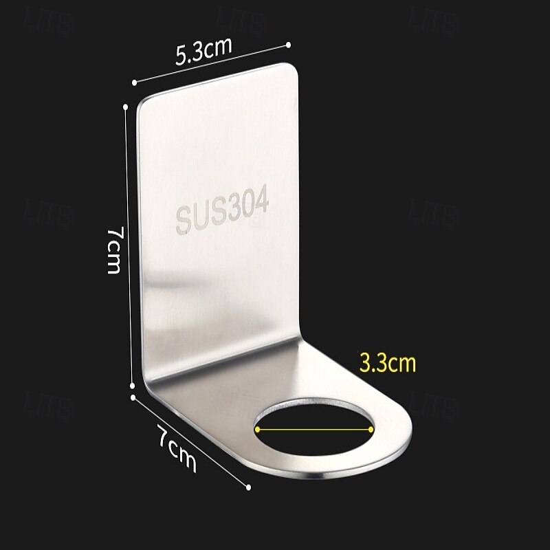 2PCS Shower Gel Rack Shampoo Bottle Holder Hooks, 304 Stainless Steel, No Punch Easy Wall Mount2