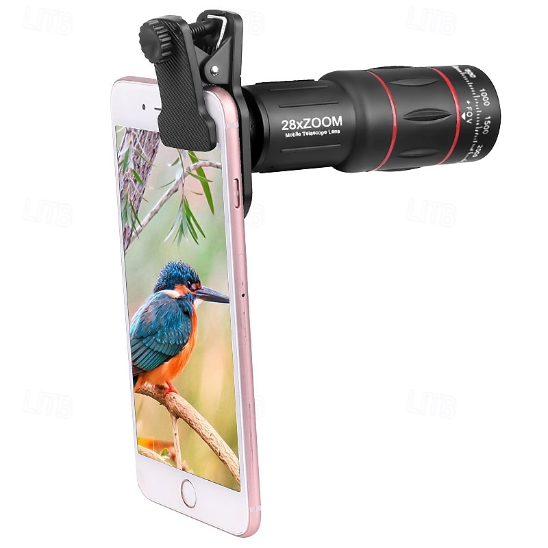 Phone Camera Lens Kit 36X/64XTelephoto Lens for iPhone with E-Clip and Tripod, Suitable for Most Smartphones3