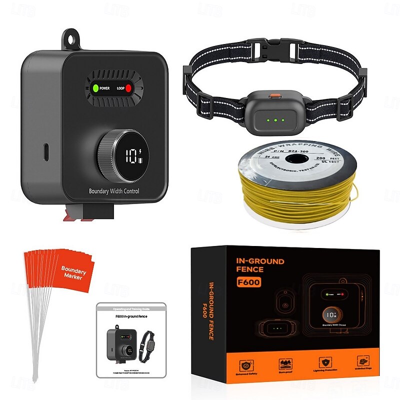 Pet Dog Electric Fence Training Collar Electronic Pet Containment System In-Ground Wired Fence Waterproof Rechargeable Collars