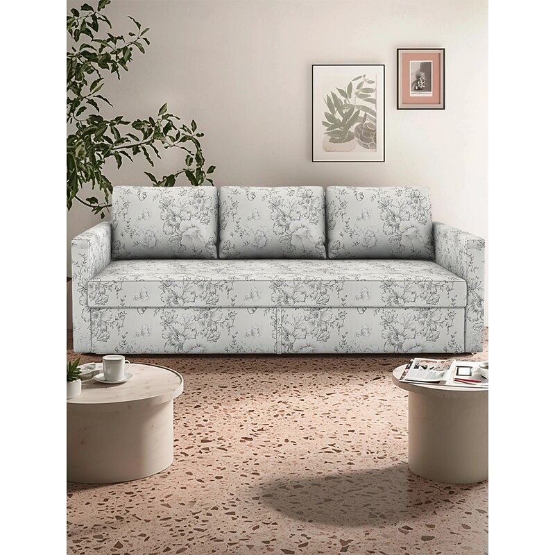 Floral Sofa Bed Cover Futon Cover Solid Color Quilted Slipcovers FRIHETcover LITB PRIME cover3