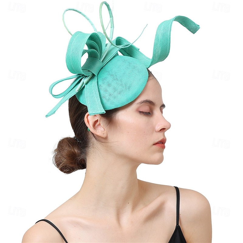 Headpiece Sinamay Wedding Evening Party Elegant Wedding With Flower Headpiece Headwear3