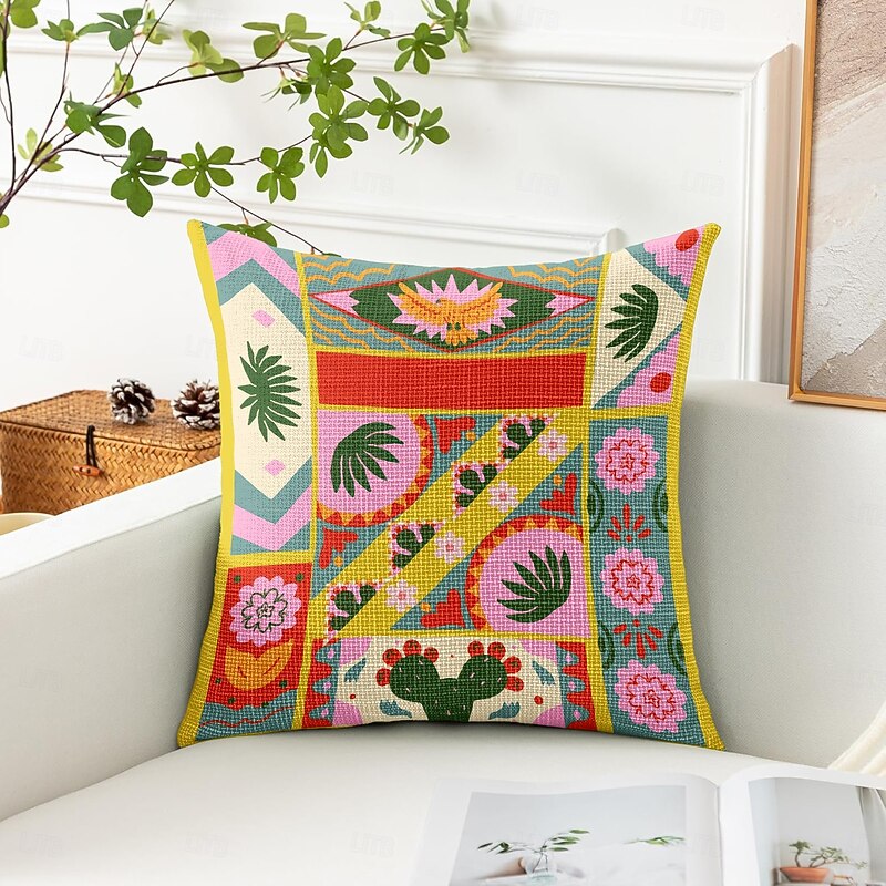 Cinco de Mayo Mexico Decorative Toss Pillows Cover 1PC Soft Square Couch Cushion Case Pillowcase for Bedroom Livingroom Sofa Chair Flowers4