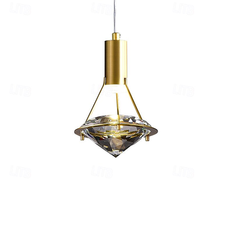 Pendant Lamp Crystal Light Source Single Head Ceiling Lamp for Restaurant Bar Kitchen Island Decorative Hanging Lamp 110-240V3