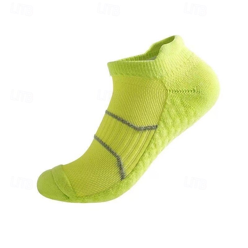 1 Pair Men's Professional Sports Socks, Summer Thin Mesh Breathable Sweat-absorbing Anti-odor Ear Lifting Heel Guard Short Socks2