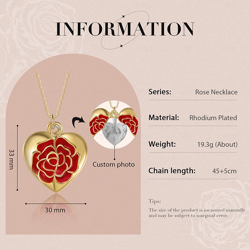 Personalized Heart Photo Necklace Custom Best Gift for Mom, Wife, Girlfriend - Elegant and Romantic Keepsake for Mother's Day, Valentine's Day, Christmas, Birthday, and Anniversary2