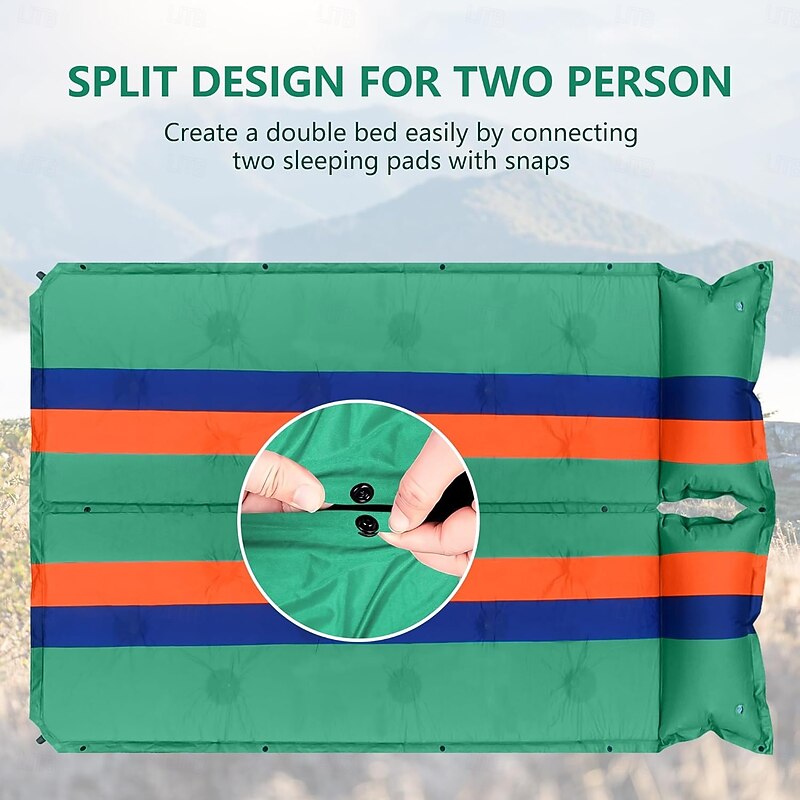 Sleeping Pad for Camping, Lightweight Memory Foam Camping Mattress with Pillow, Self Inflating Camping Pad 3cm Thick Foam, Air Mattress Inflatable Sleeping Mat for Backpacking,Hiking4