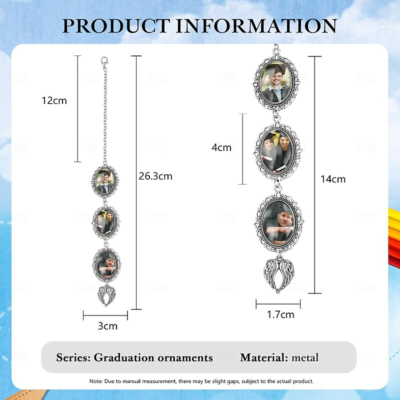 Personalized Graduation Tassel Photo Charm, Custom Memorial Best Graduation Gift,Charm with Angel Wings Unique Keepsake for Friends or Yourself, Perfect for Graduation, Birthday, Christmas4