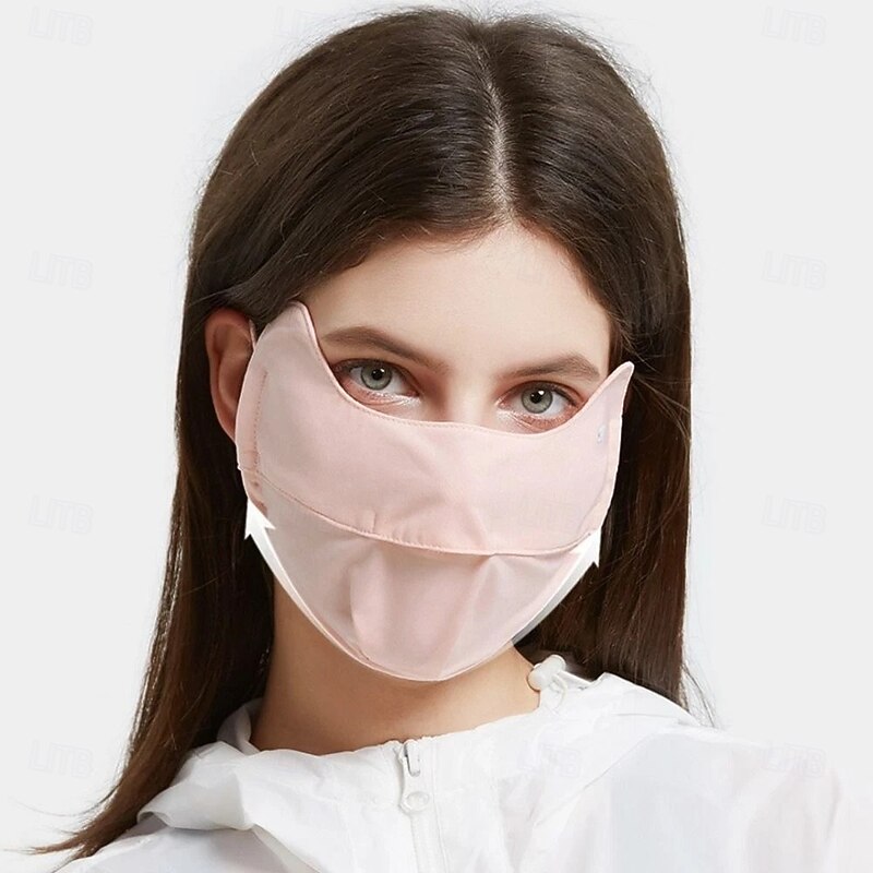 Silk Sunscreen Mask For Women 3D Stereo Eye Protection Summer Breathable Anti-ultraviolet Mask Thin2