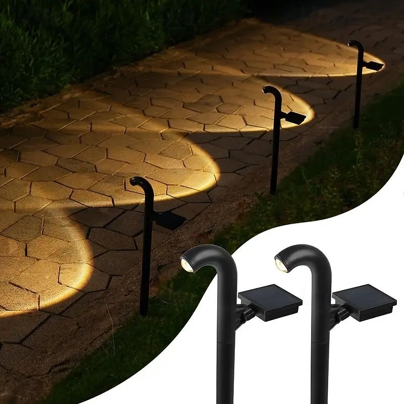 2 Pcs Outdoor Solar Pathway Lights LED Waterproof Garden Lights for Lawn Path Sidewalk Terrace Garden Lighting Landscape Lights