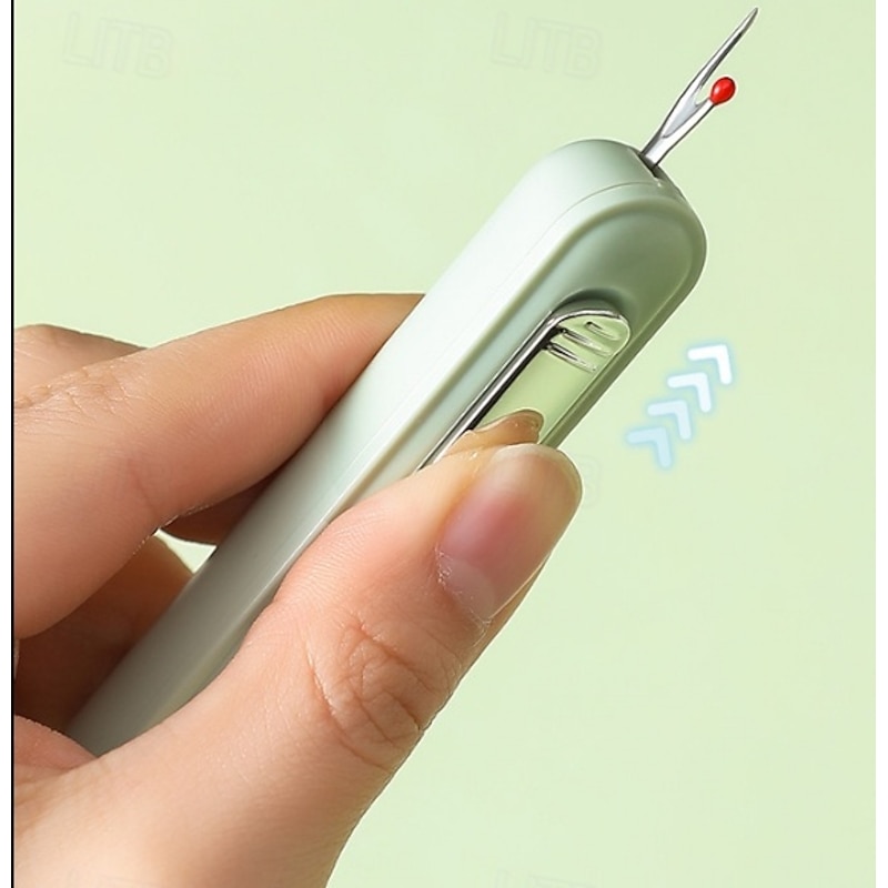 Automatic Needle Threader, 2 in 1 Threading and Thread Removal Tools, Easy Needle Inserter and Seam Ripper for Hand Sewing, Elderly DIY Sewing Tool, Gifts for Seniors Women