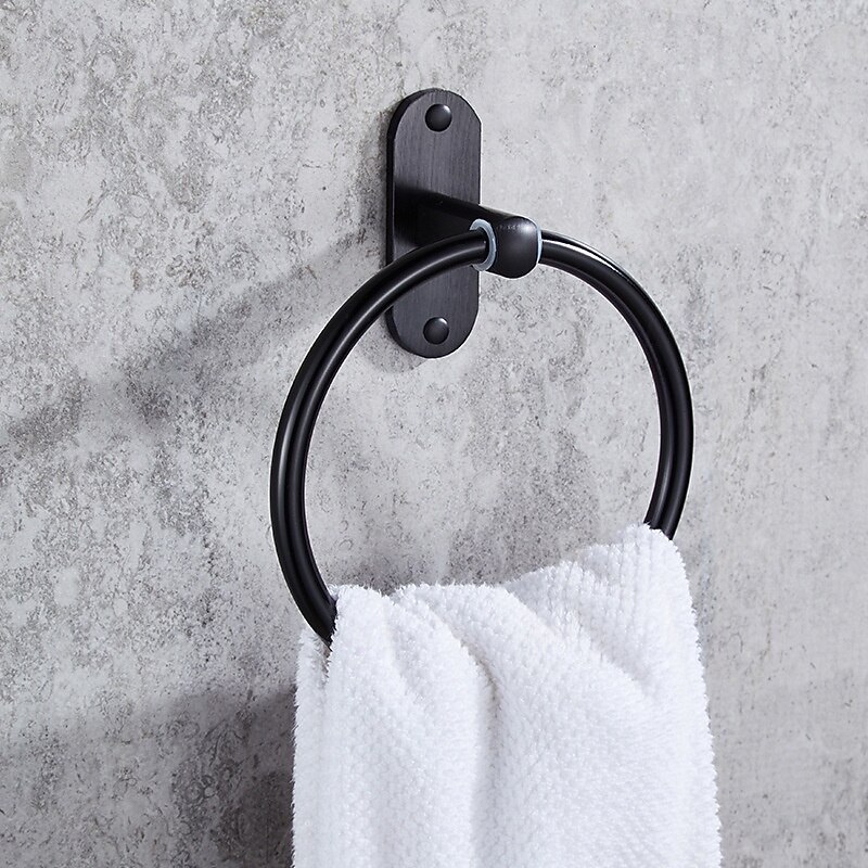 Black Toilet Paper Holder with Multifunctional Bathroom Shelf 3 Styles Aluminum Wall Mounted - 1 pc3