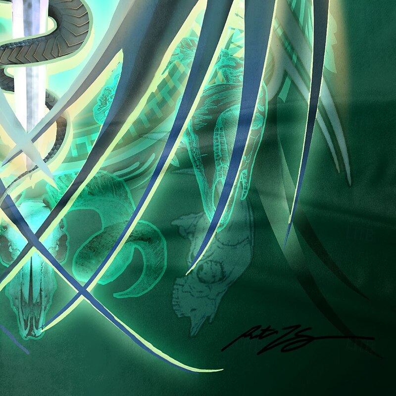 Men's Animal 3D Polo Short Sleeve Polo Shirts Collared Shirts Casual Outdoor Street Athleisure Daily Wear 3D Print Ruth Thompson Summer Green2