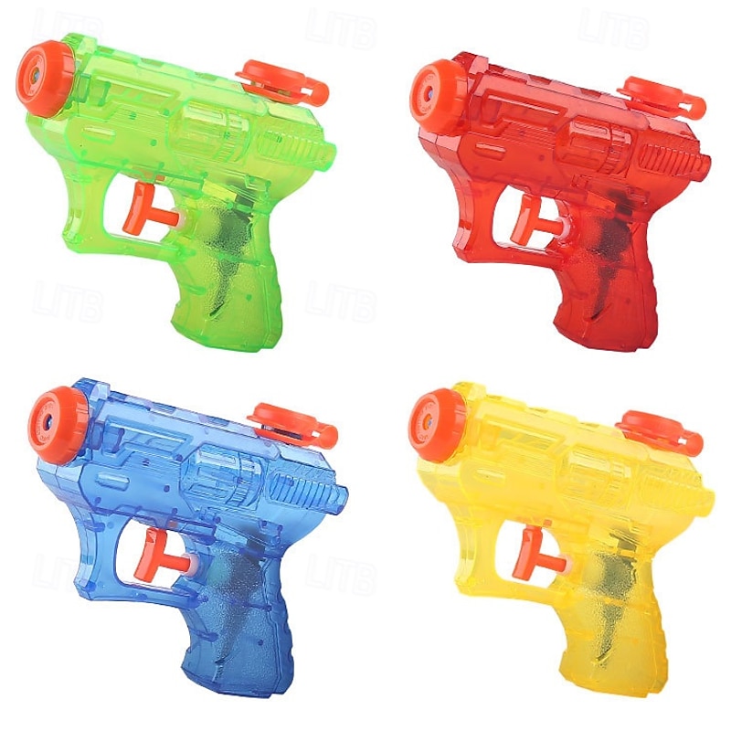 4 Pack Water Gun for Boys and Girls Colorful Water Squirt Guns Small Toy Gun Plastic Pistol for Beach Water Park Swimming Pool Party Favors(Random Color)