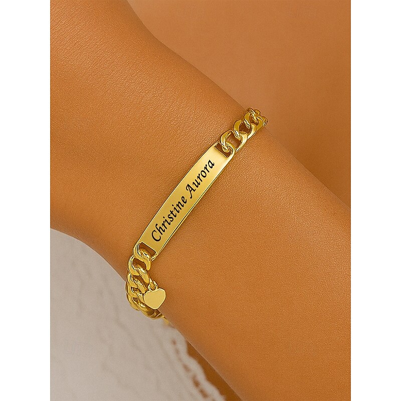Women's Chain Bracelet Bracelet Gold Stainless Steel Alloy Casual Mother's Day graduate2