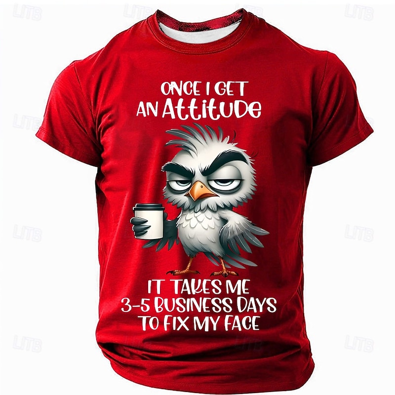 Men's Male T Shirt Animal Funny Crew Neck Clothing Apparel 3D Print Party Holiday Short Sleeve Graphic Fashion Cool Daily3