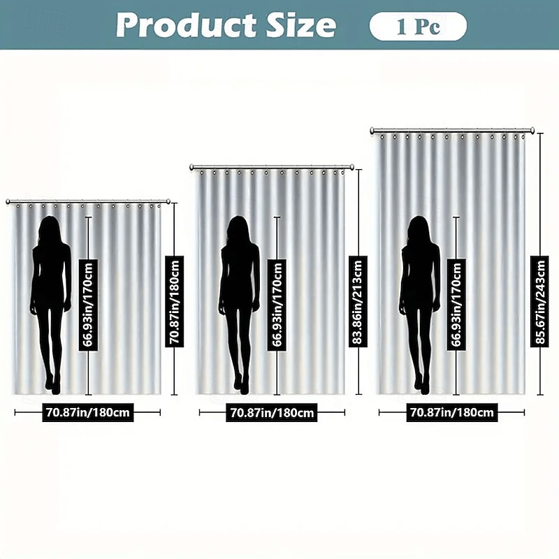 Waterproof Outdoor Curtain Privacy, Sliding Patio Curtain Drapes, Pergola Curtains Grommet 3D Landscape Faux Window For Gazebo, Balcony, Porch, Party, 1 Panel3