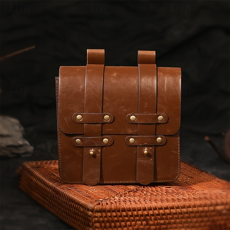 Retro Vintage Punk & Gothic Medieval Cosplay Costume Belt Pouch Dice Bag Viking Ranger Fancy Dress Men's Women's Celtic Viking Halloween Masquerade Performance Renaissance Fair LARP Adults' Bag All3