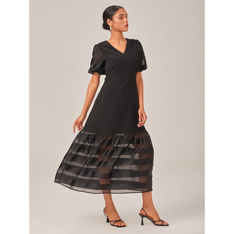 Waist-Cinching Elegant Black Maxi Dress3