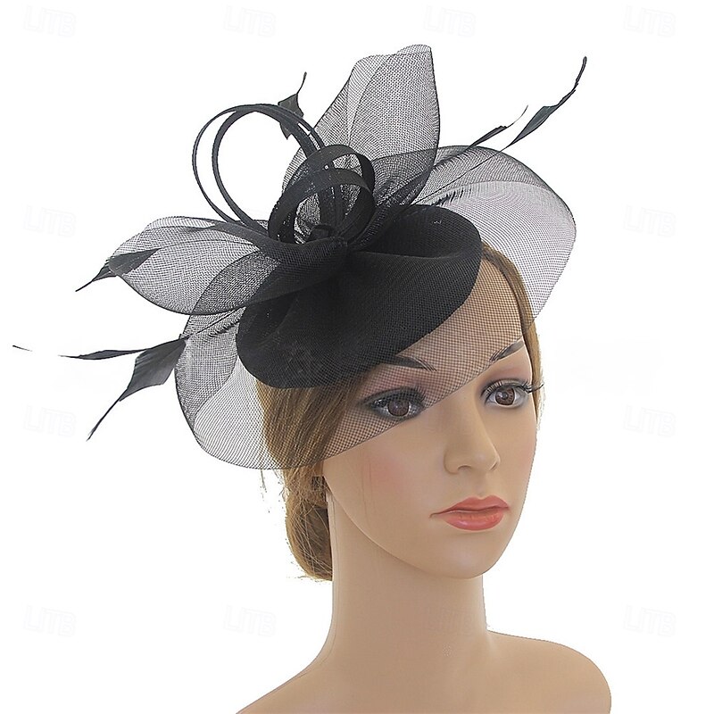 Headdress Feather Fedora Hat Wedding Evening Party Tea Party Horse Race Cocktail Vintage Cute With Feather Headpiece Headwear3