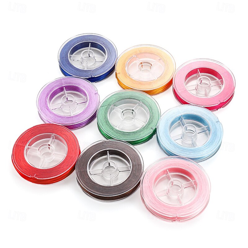 0.5mm Colorful Crystal Elastic Cord, Non-Fraying Bead Stringing Cord for DIY Jewelry Accessories, Bracelet Beading Materials2