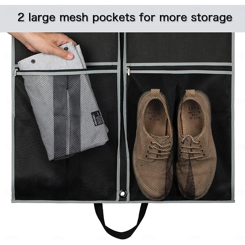 Travel Garment Bags and Closet Organizer Garment Sleeve with Handles Foldable Suit Cover Protector for Jackets, Coats, Shirts, Dresses and Various Coats2