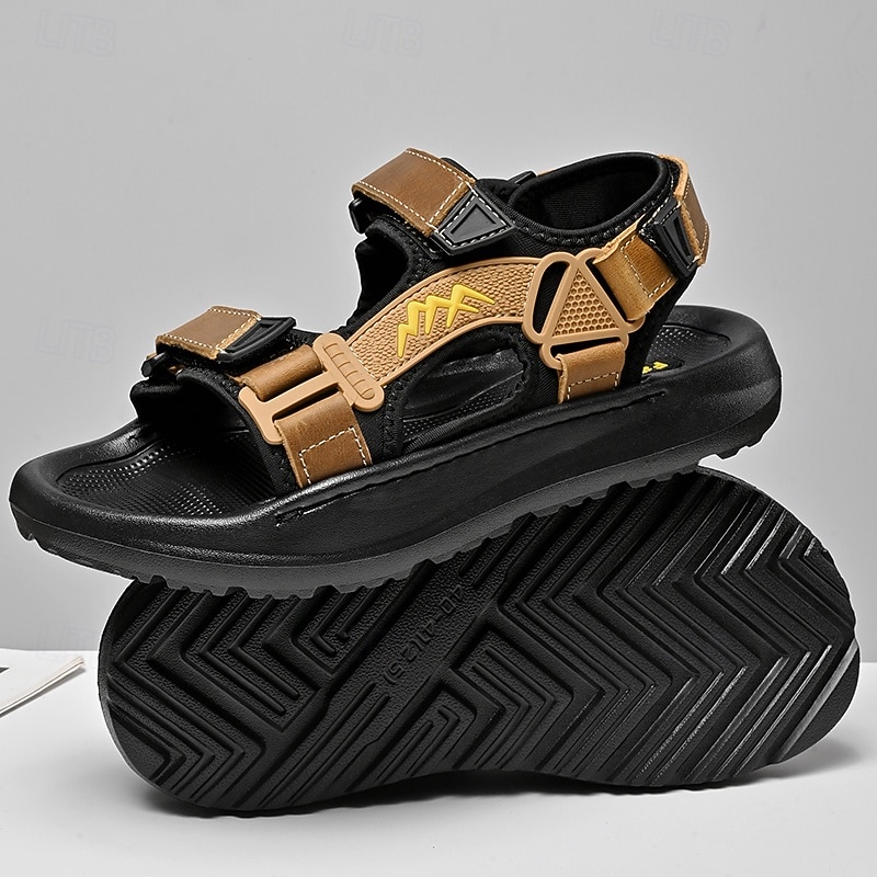 Men's Black Sporty Sandals with Adjustable Straps and Sturdy Sole – Versatile Footwear for Hiking, Walking and Casual Wear2