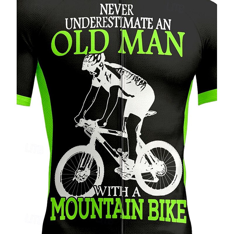 Men's Cycling Jersey Graphic Geometric Letter & Number Short Sleeve Bike Tee Tshirt Top with 3 Rear Pockets UV Resistant Quick Dry Front Zipper Reflective Strips Sports White Yellow Blue Clothing3