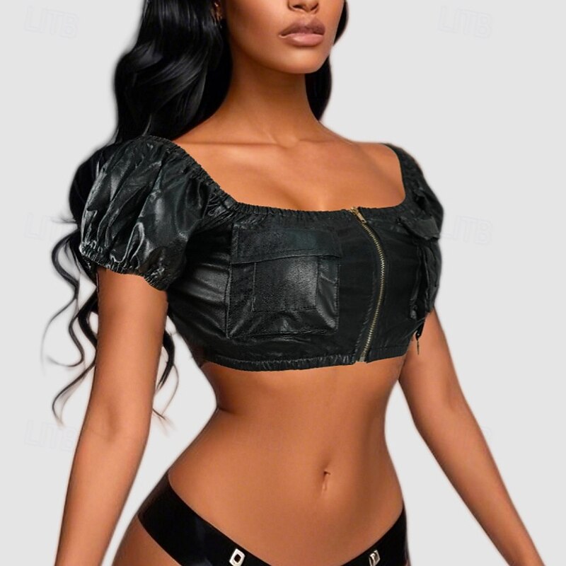 Sexy Punk & Gothic Crop Top Bustier Fancy Dress Women's Halloween Carnival Nightclub Pride Parade Pride Month Adults' Top4
