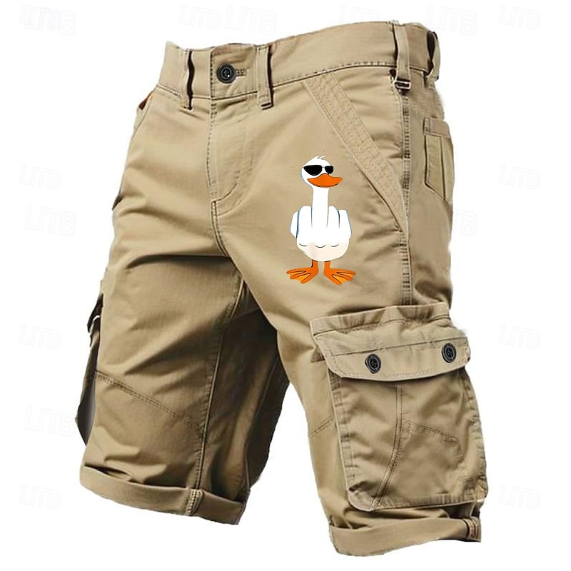 Men's Graphic Funny Duck Cargo Shorts Work Shorts Mid Waist Classic Casual Outdoor Camping & Hiking Multiple Pockets Designer Clothing Apparel3
