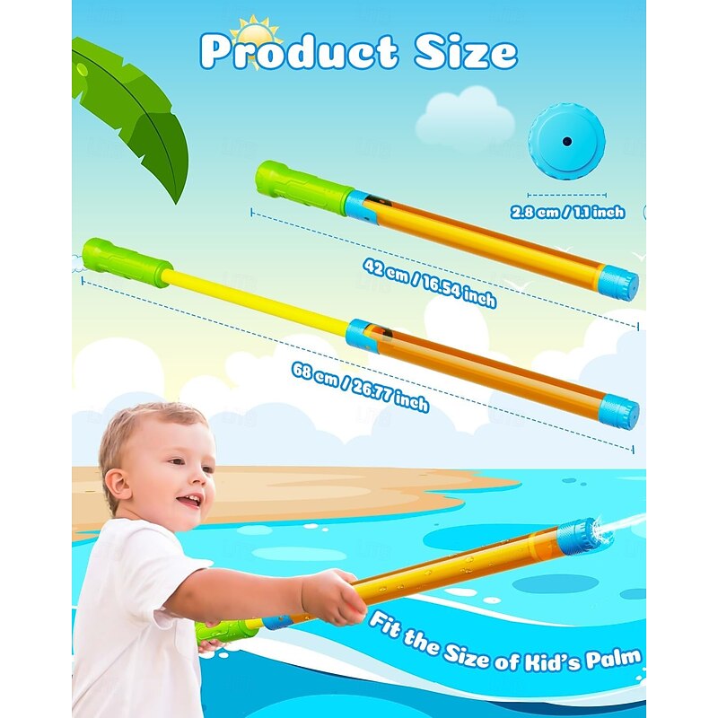6 Pack Water Gun Squirt Toys for Kids Adults: Shoot Up to 40 Feet - Outdoor Super Blaster Water Guns for Kids Age 3-4-5-8-12 Bulk - Fun Water Squirter Toy for Swimming Pool Beach Summer Outside Party Games(Random Color)3