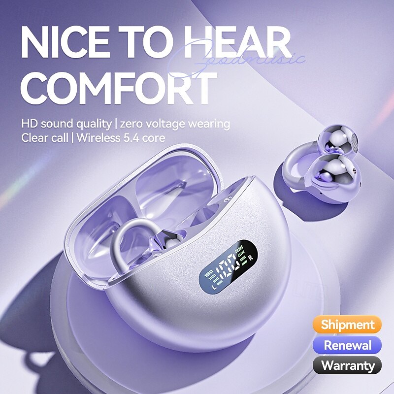 M79 Hands Free Telephone Driving Headset Ear Clip Bluetooth 5.3 Stereo Surround sound HIFI for Yoga Fitness Gym Workout Mobile Phone2