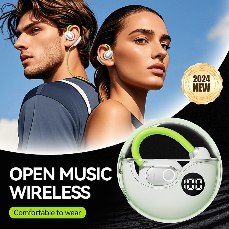 M80 Hands Free Telephone Driving Headset Ear Clip Bluetooth 5.3 Ergonomic Design Surround sound HIFI for Fitness Gym Workout Mobile Phone4