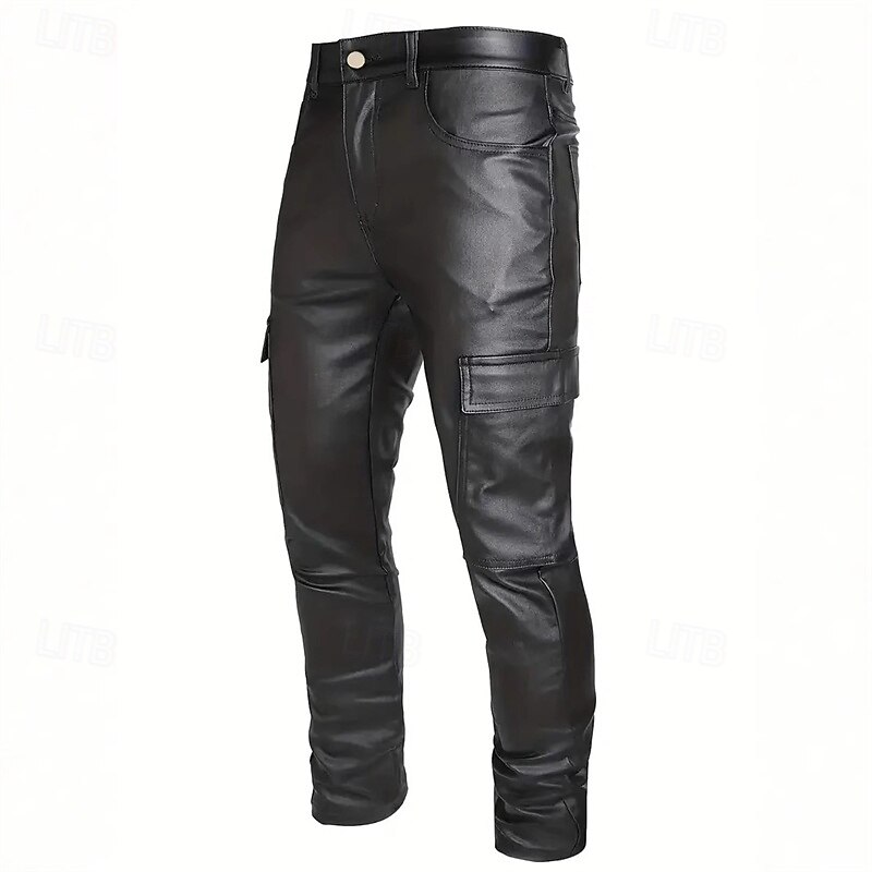 Men's Trousers Summer Pants Track Pants Pocket Plain Comfort Breathable Casual Daily Casual / Sporty Black
