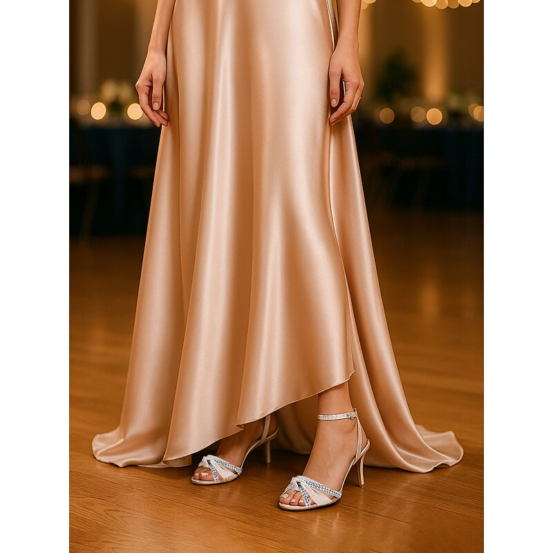 Women's Purple Satin Rhinestone Heeled Sandals – Elegant Knot Prom Heels for Wedding and Dance Nights4