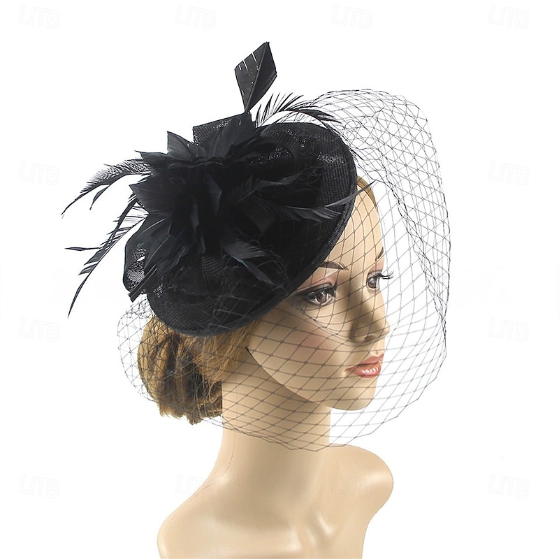 Headdress Feathers Fedora Hat Wedding Evening Party Tea Party Horse Race Cocktail Vintage Cute With Feather Headpiece Headwear3
