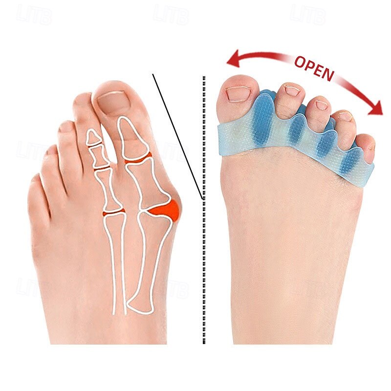 Five Hole Toe Separator Thumb Abduction Overlapping Toe Toe Separator Bridge Shaped Five Hole With Massage Point Toe Fixator4